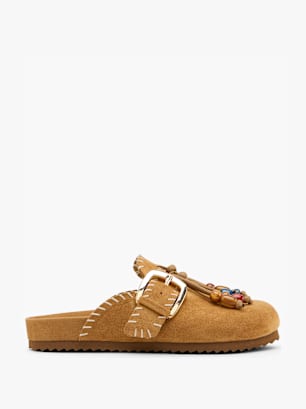 Catwalk Tieffuß Pantolette Cognac