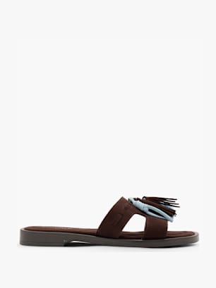 Catwalk Flache Pantolette Braun