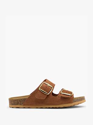 5th Avenue Tieffuß Pantolette Braun