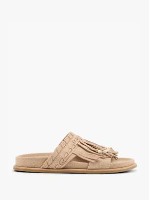 Claudia Ghizzani Flache Pantolette Beige