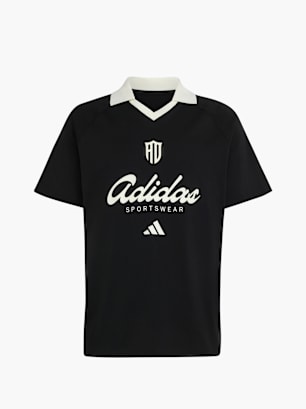 adidas LUX TIRO SCRIPT GRAFIK POLOSHIRT Schwarz
