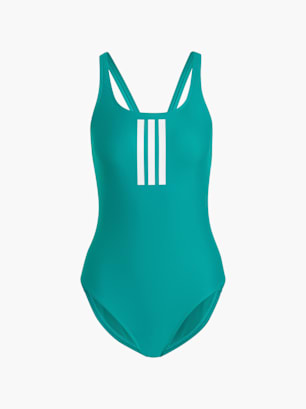 adidas 3-Streifen V-Back Badeanzug Grün
