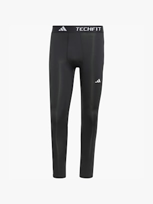 adidas TECHFIT Compression Training 3-Streifen lange Leggings Schwarz
