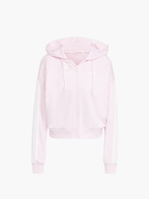adidas Essentials 3-Streifen French Terry Kapuzenjacke Rosa