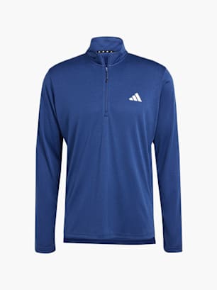 adidas Train Essentials Training 1/4-Zip Longsleeve Blau