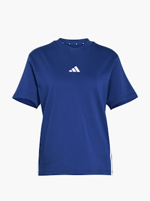 adidas Essentials 3-Streifen Cotton T-Shirt Blau