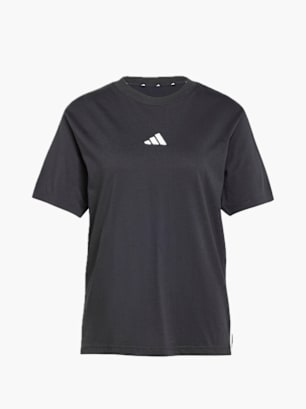 adidas Essentials 3-Streifen Cotton T-Shirt Schwarz
