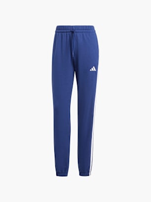 adidas Essentials 3-Streifen French Terry Cuffed Hose Blau