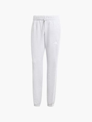 adidas Essentials 3-Streifen French Terry Cuffed Hose Grau