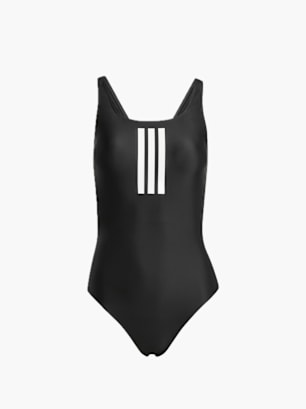 adidas 3-Streifen V-Back Badeanzug Schwarz