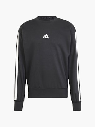 adidas Essentials 3-Streifen French Terry Sweatshirt Schwarz