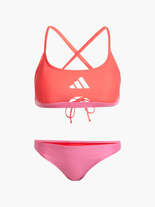 adidas Padded Colorblock X-Back Bikini Pink