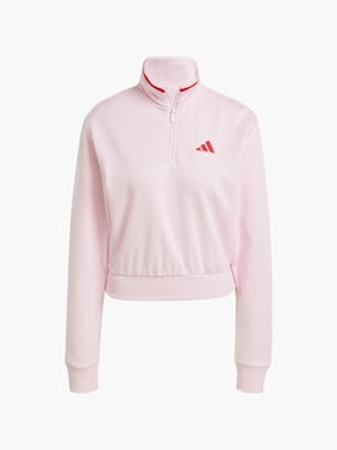 adidas Essentials Color Pop French Terry Crop Quarter-Zip Originals Jacke Rosa