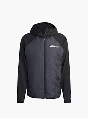 adidas Terrex Multi CLIMAWARM isolierende Hybrid-Kapuzenjacke Schwarz