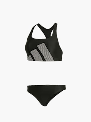 adidas Big Bars Bikini-Set mit C-förmigem Rücken Schwarz