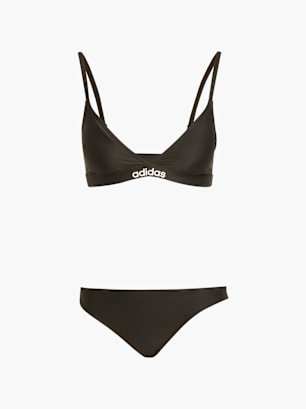 adidas Triangle Bikini Set mit 2-Wege-verstellbaren Trägern Schwarz