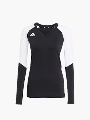 adidas Quickset Langärmeliges Volleyballtrikot Schwarz