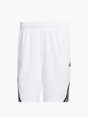 adidas Legends 3-Streifen Basketball Shorts Weiß