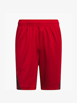 adidas Legends 3-Streifen Basketball Shorts Rot