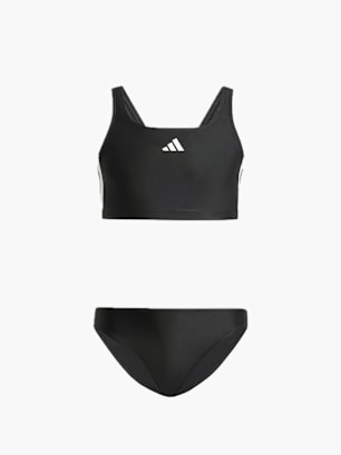 adidas 3-Streifen V-Back Kids Bikini Schwarz