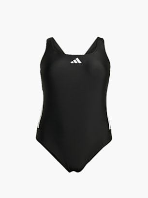 adidas 3-Streifen C-Back Badeanzug  Große Größen Schwarz