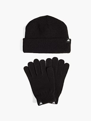 adidas Set aus Handschuhen und Mütze Schwarz