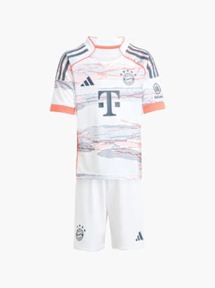 adidas FC Bayern München 25/26 Kids Mini-Auswärtsausrüstung Weiß