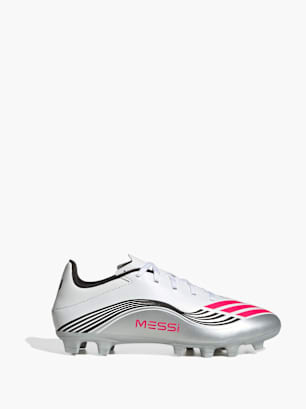 adidas F50 Messi Club Fußballschuh für Hart- und Aschenplätze Weiß