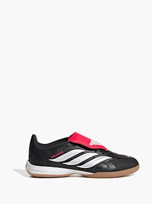 adidas Predator League Kids Fußballschuh, Hallenböden, umschlagbare Zunge Schwarz