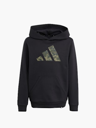 adidas Kapuzenpullover mit Camouflage-Grafik für Kinder Schwarz