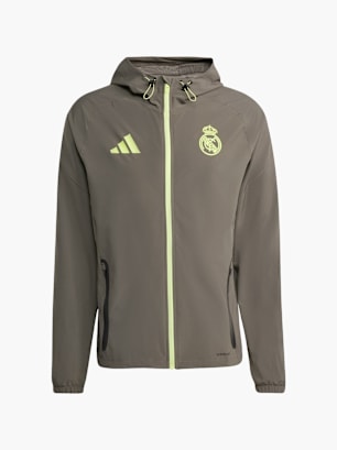 adidas Real Madrid Tiro 25 Competition Vis Tech Travel Jacke Grau