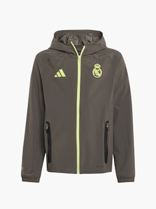 adidas Real Madrid Tiro 25 Competition Vis Tech Travel Kids Jacke Grau