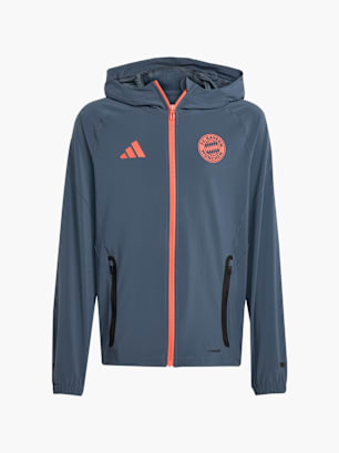 adidas FC Bayern München Tiro 25 Competition Vis Tech Travel Jacke für Kinder Grau