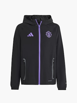 adidas Manchester United Tiro 25 Competition Vis Tech Kids Travel Jacke Schwarz