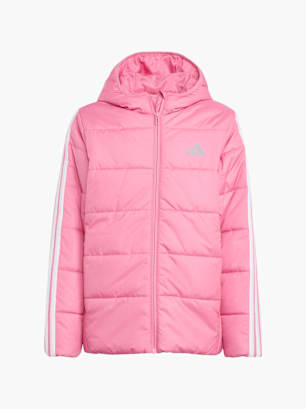 adidas Essentials 3-Streifen gefütterte Kinderjacke Pink