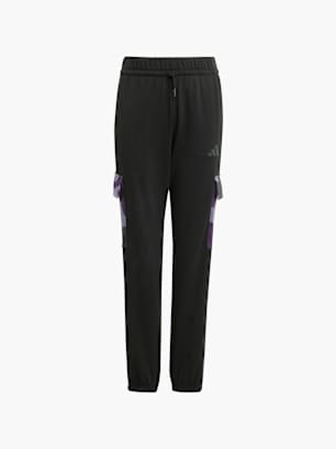 adidas Seasonal Essentials Camo French Terry Kids Cargohose Schwarz