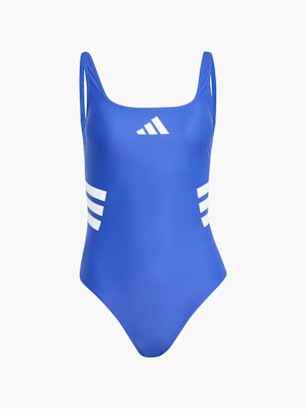 adidas 3-Streifen U-back Badeanzug Blau
