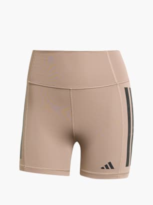 adidas Optimé 3-Streifen 1/4 kurze Leggings Braun