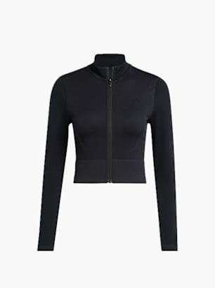 adidas Workout Essentials Strickjacke mit durchgehendem Reißverschluss Schwarz