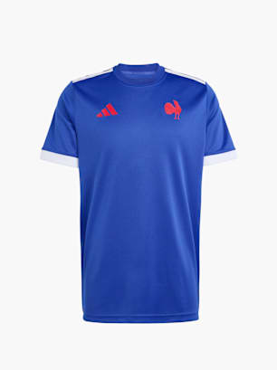 adidas Frankreich Rugby Replica Home Fan-T-Shirt Blau