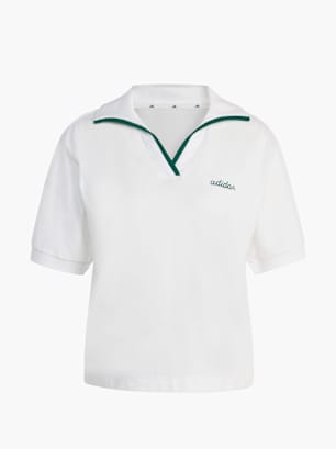 adidas Seasonal Essentials Colorpop Poloshirt mit aufgestickter Grafik Weiß