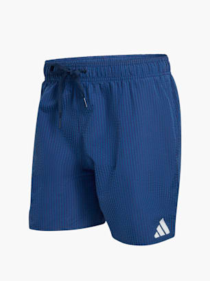 adidas Seersucker Gestreifte Badeshorts 5 Zoll Blau