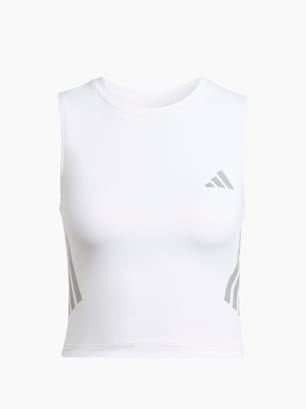 adidas adi365 Iconic Running tanktop, Kürzer geschnitten Weiß