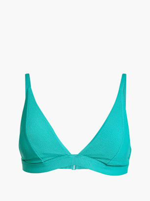 adidas Iconisea Ribbed Padded Triangle Bikini Top Grün