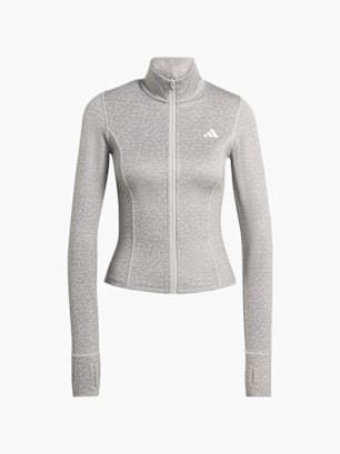 adidas Workout Essentials Heather Jacke mit durchgehendem Reißverschluss Grau