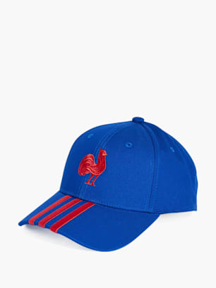 adidas Frankreich 3-Streifen Baseball Kappe Blau