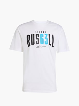 adidas Mercedes - AMG Petronas Formula One Team George Russell T-Shirt Weiß