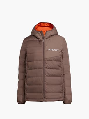adidas Terrex Multi Light Down CLIMAWARM Kapuzenjacke Braun