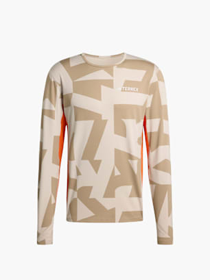 adidas Multi Synthetic langärmelige Baselayer Beige
