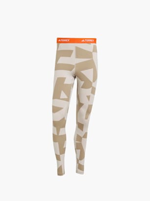 adidas Multi Synthetic Base Layer Leggings Beige
